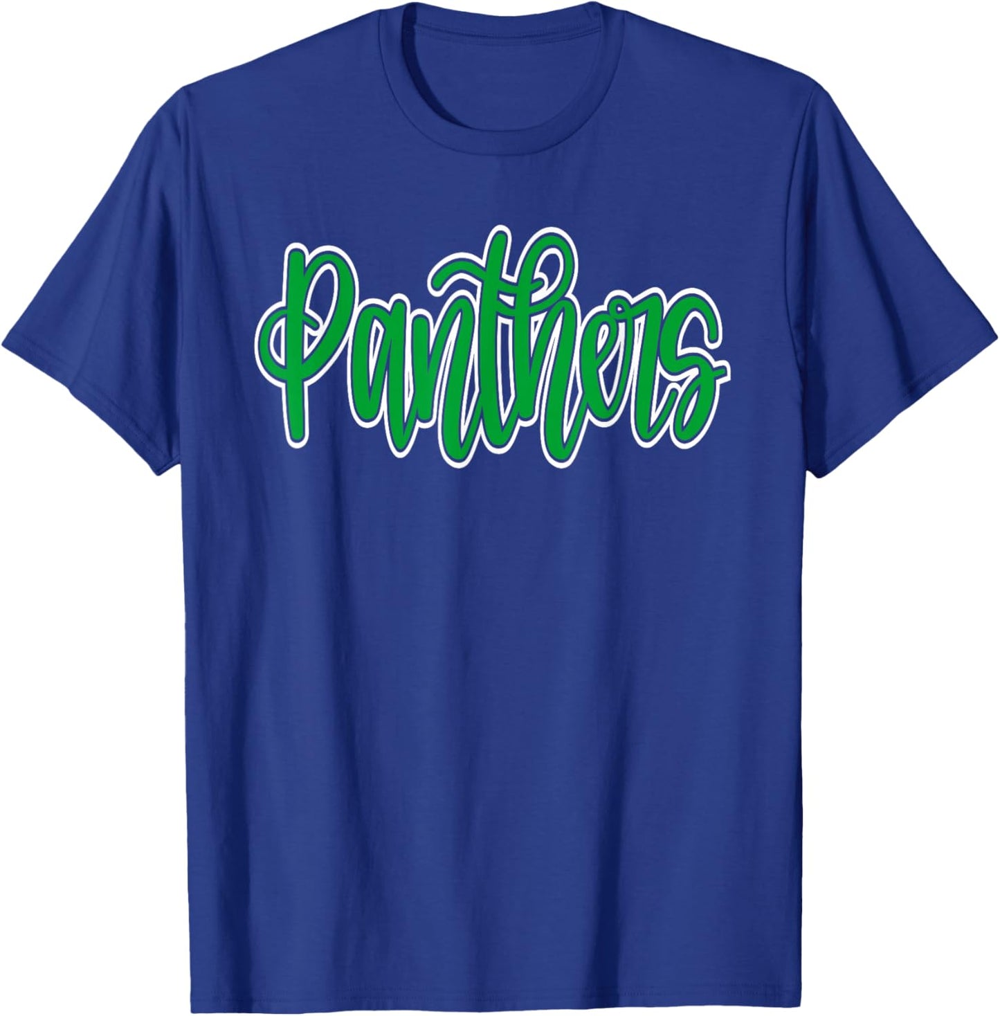 Panthers School Spirit Mascot Green Panther Pride Teacher T-Shirt - T-Shirt | Royal