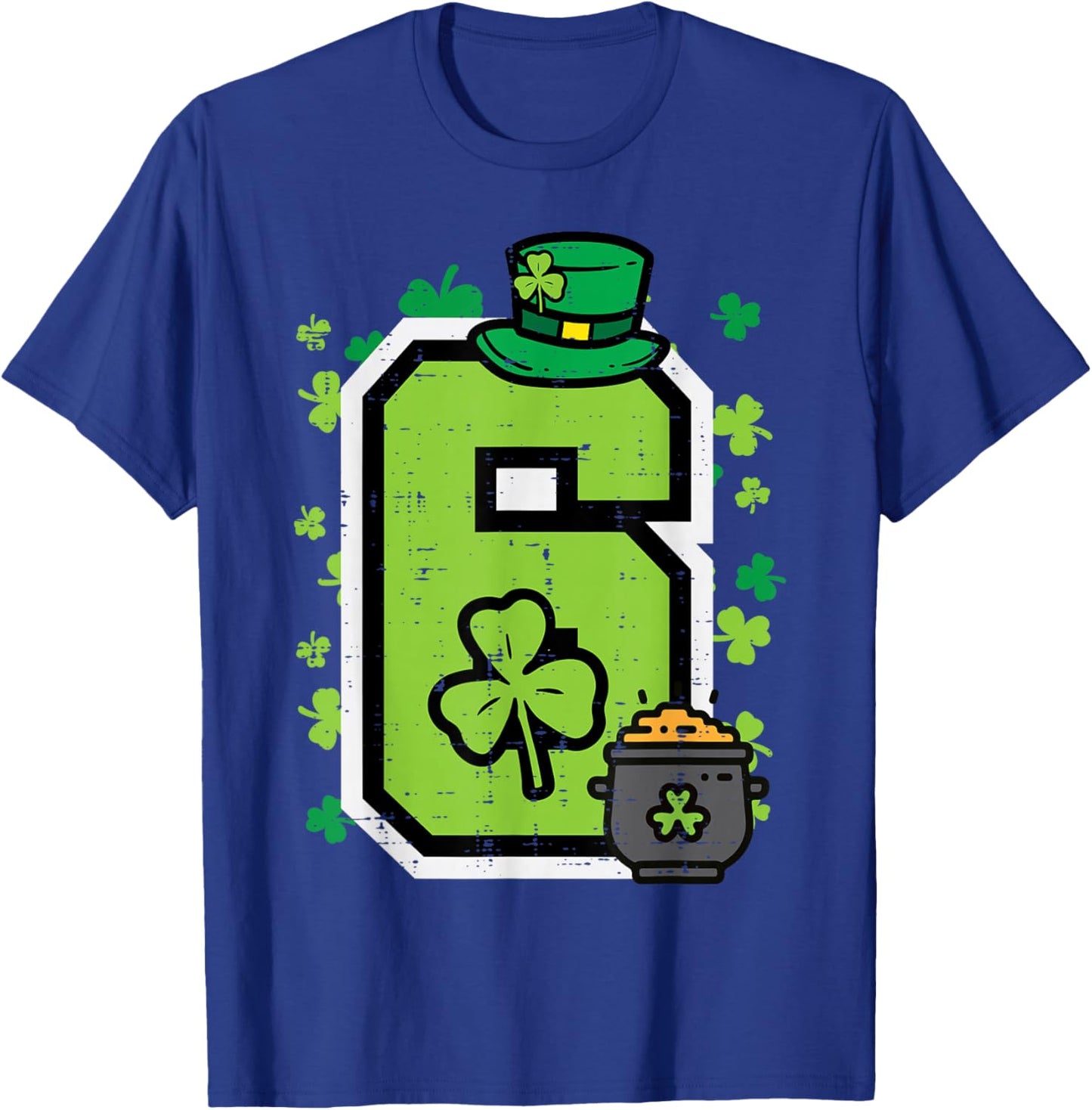 Number 6 St Patricks Day 6 7 Meme Matching Kids Boys Youth T-Shirt - T-Shirt | Royal