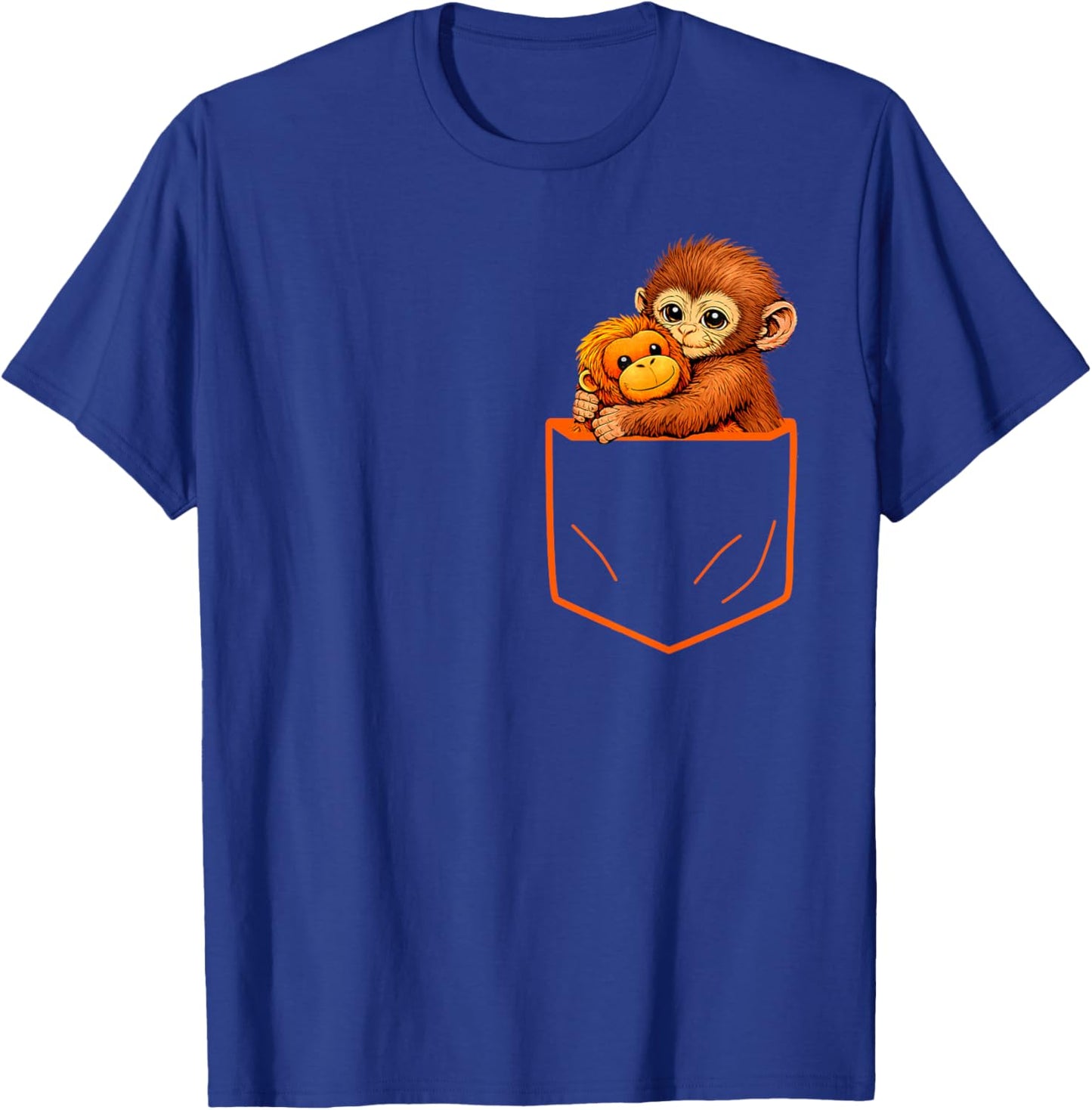 Baby Monkey Punch Orange Pocket T-Shirt - T-Shirt | Royal