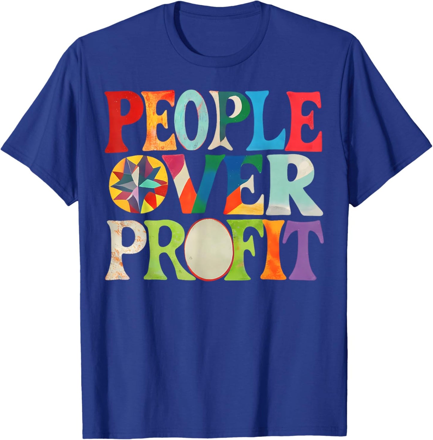 People Over Profit Equality Human Rights Social Justice T-Shirt - T-Shirt | Royal