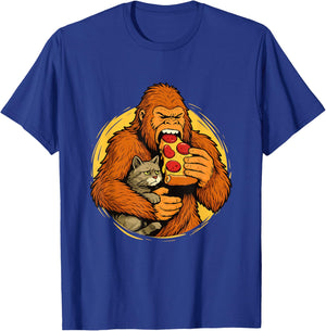 Bigfoot Eating Pizza - Italian Food Lover Pizza Baker T-Shirt - T-Shirt | Royal