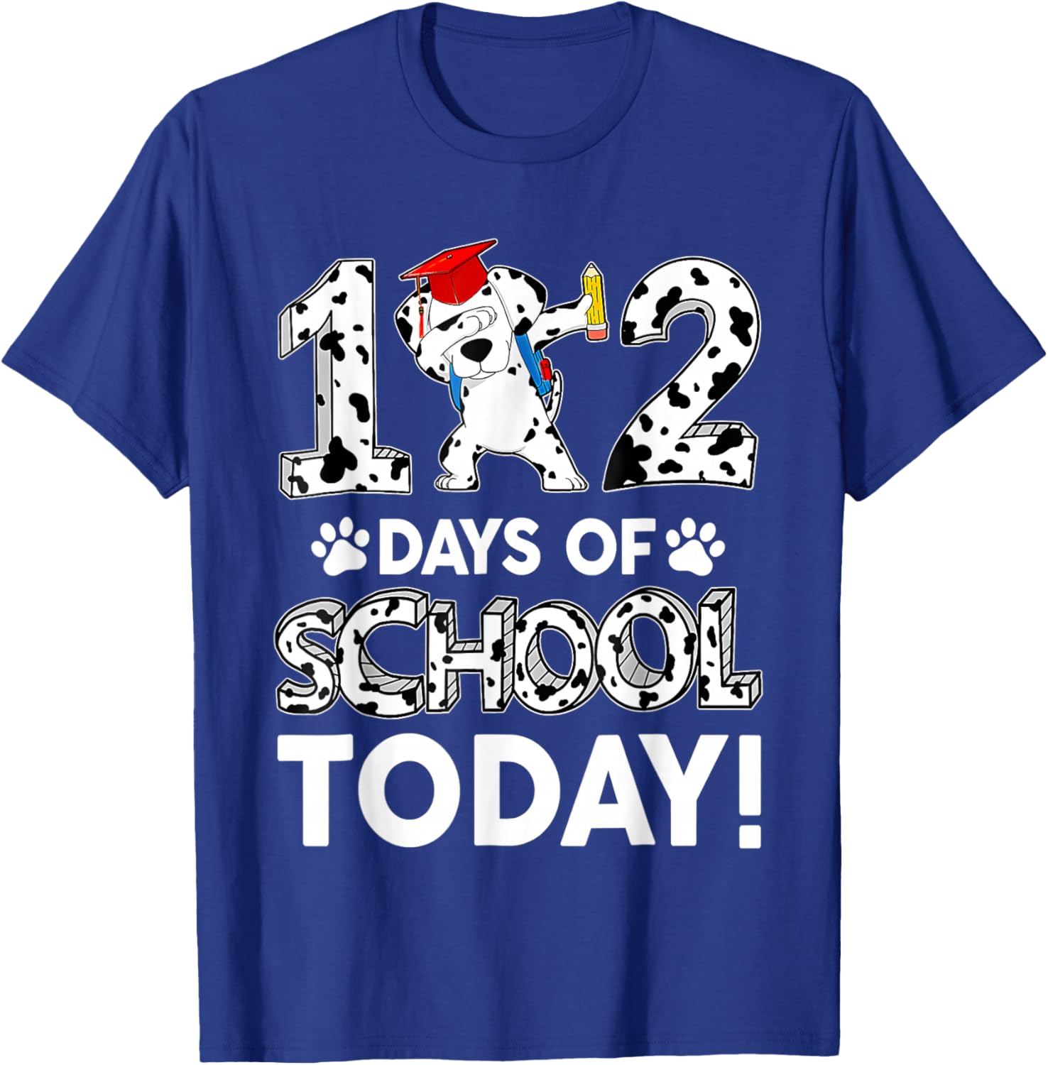 Happy 102 Days School 100 Days Cute Dog Lover Teacher Kids T-Shirt - T-Shirt | Royal
