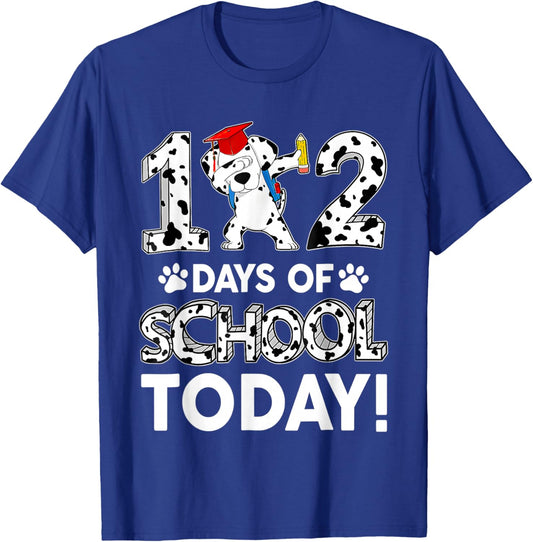 Happy 102 Days School 100 Days Cute Dog Lover Teacher Kids T-Shirt - T-Shirt | Royal