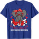 Heart Health Elephant Red Ribbon Heart Disease Awareness CHD T-Shirt - T-Shirt | Royal