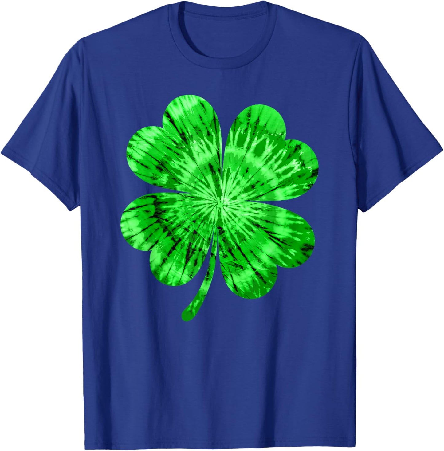 Irish Shamrock Tie Dye Happy St Patricks Day Men Women Kids T-Shirt - T-Shirt | Royal