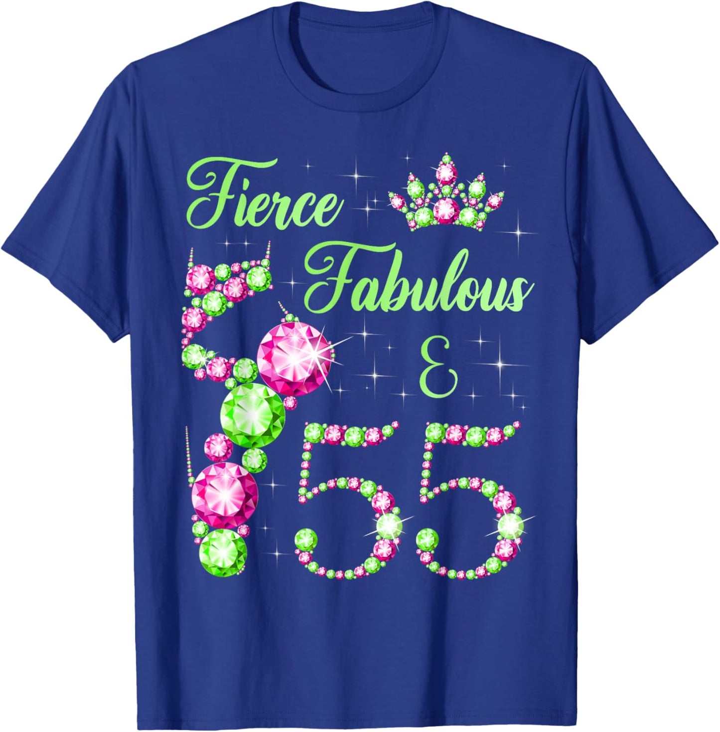 Fierce Fabulous & 55 Years 55th Birthday Party Ballerina T-Shirt - T-Shirt | Royal