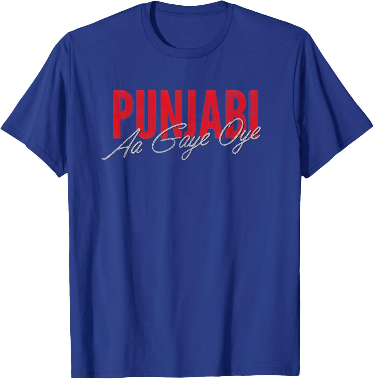 Punjabi Aa Gaye Oye Letters | Diljit T-Shirt - T-Shirt | Royal