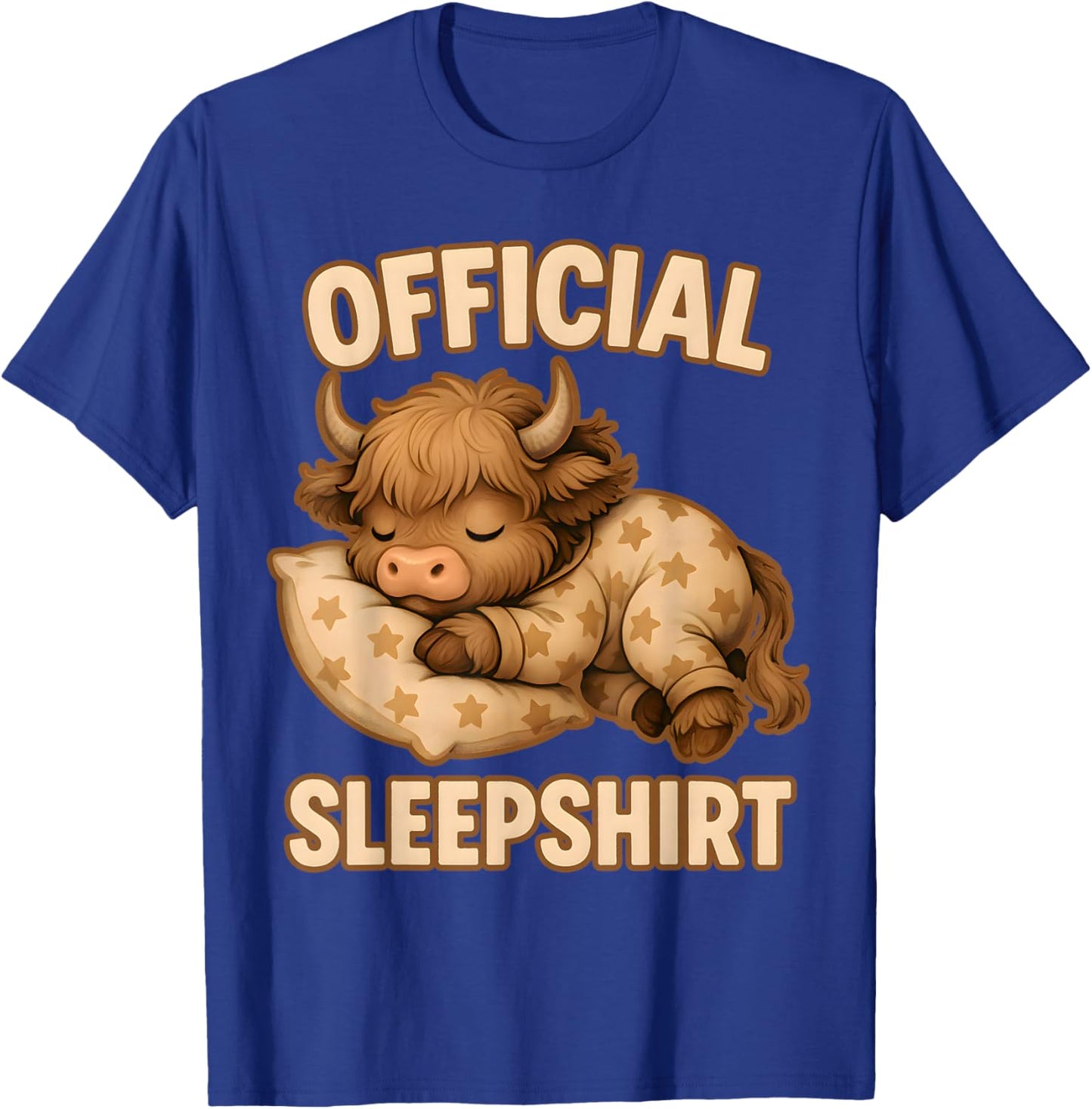 Highland_Cow - Official Sleepshirt Pajamas Nightgown T-Shirt - T-Shirt | Royal
