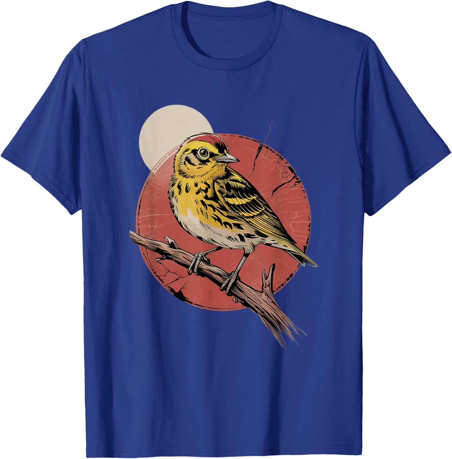 Vintage Yellow Songbird Retro Birdwatching Nature Bird T-Shirt - T-Shirt | Royal