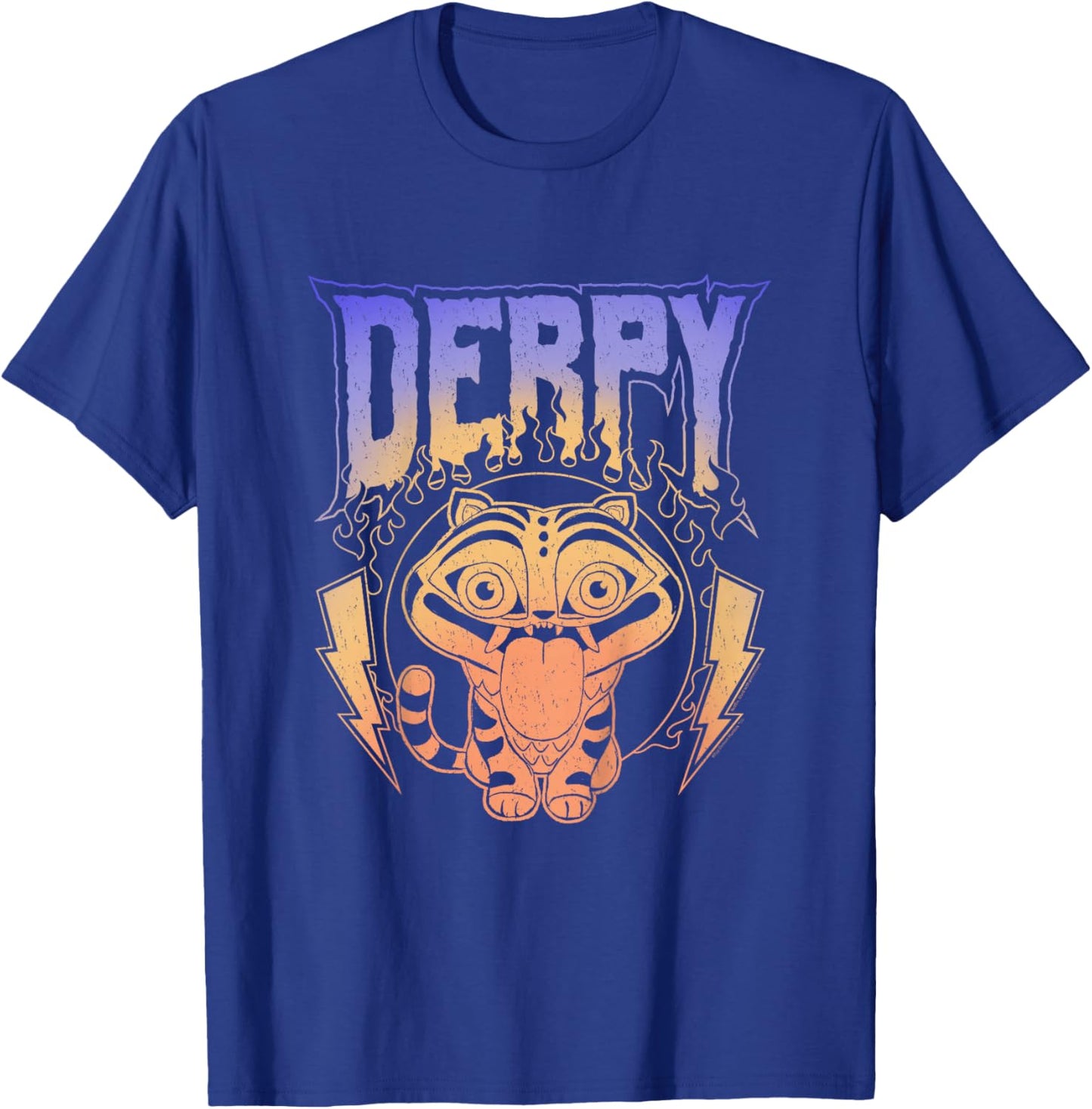 Kpop Demon Hunters Derpy Retro Metal Band Style Logo T-Shirt - T-Shirt | Royal