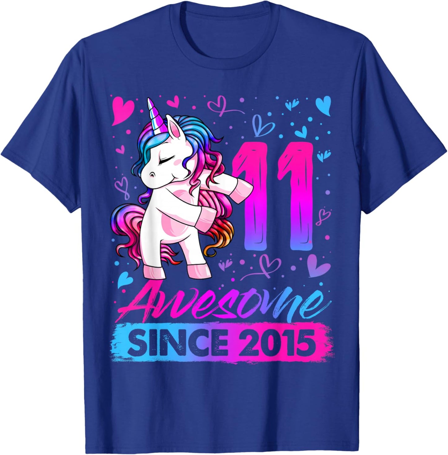 11th Birthday Shirt Girl 11 Year Old Gifts 11 Birthday Girl T-Shirt - T-Shirt | Royal