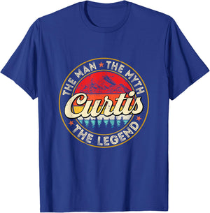 Curtis The Man The Myth The Legend Personalized Name T-Shirt - T-Shirt | Royal