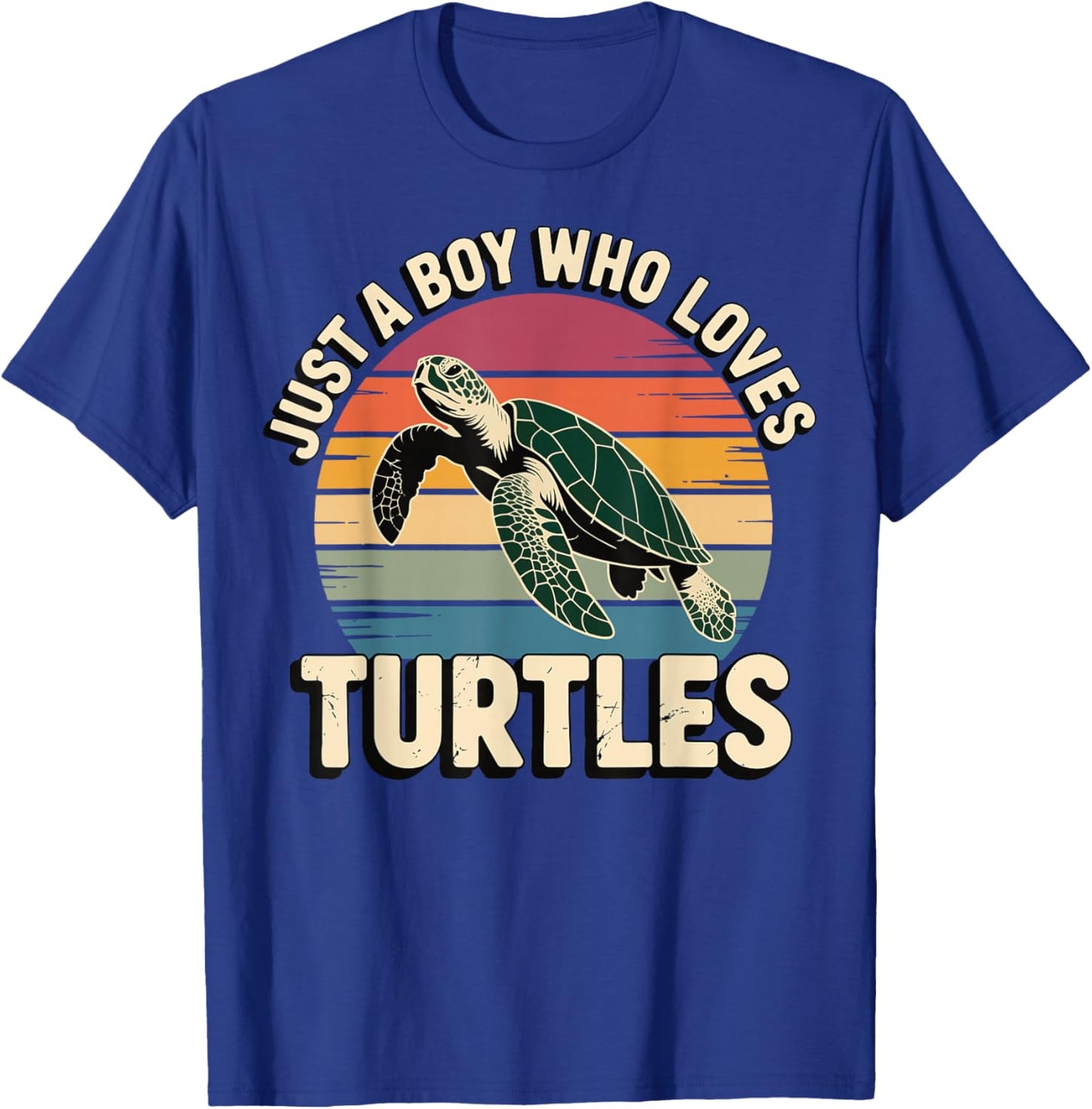 Just A Boy Who Loves Turtles T-Shirt - T-Shirt | Royal