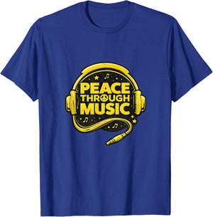 Peace Through Music T-Shirt - T-Shirt | Royal