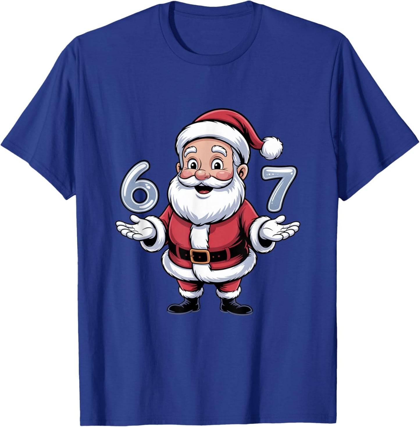 Christmas 67 Funny Xmas Six Seven Ugly Sweater 6-7 T-Shirt - T-Shirt | Royal