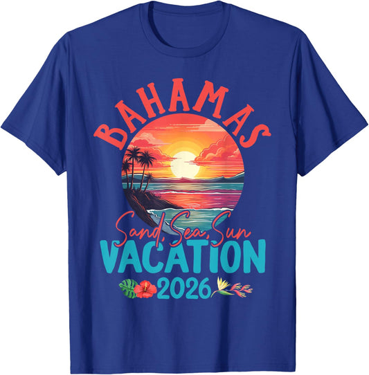 Bahamas Vacation 2026 Souvenir Matching Family Group T-Shirt - T-Shirt | Royal