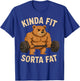 Kinda Fit Sorta Fat Funny Gym Workout Fitness Bear T-Shirt - T-Shirt | Royal