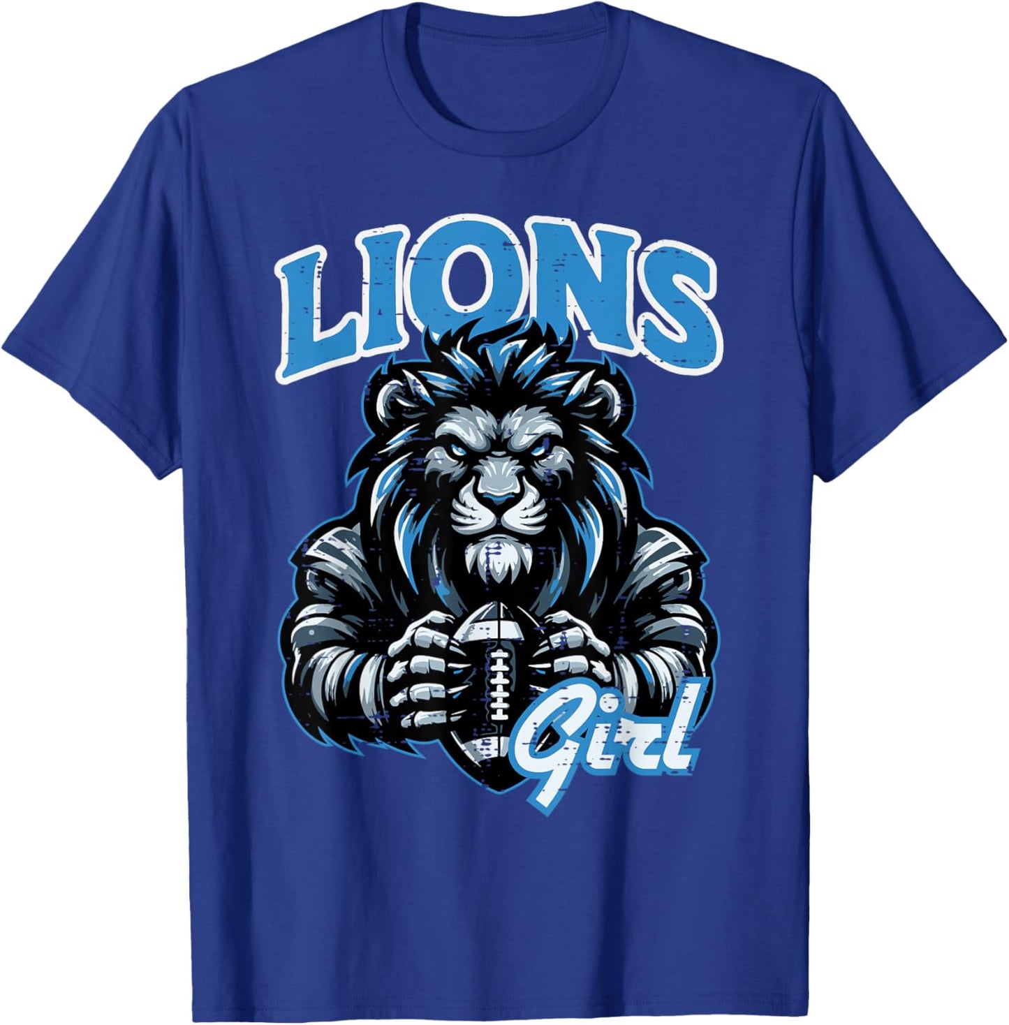 Lion Girl Women Kids Boys Girls Youth Men Teen T-Shirt - T-Shirt | Royal