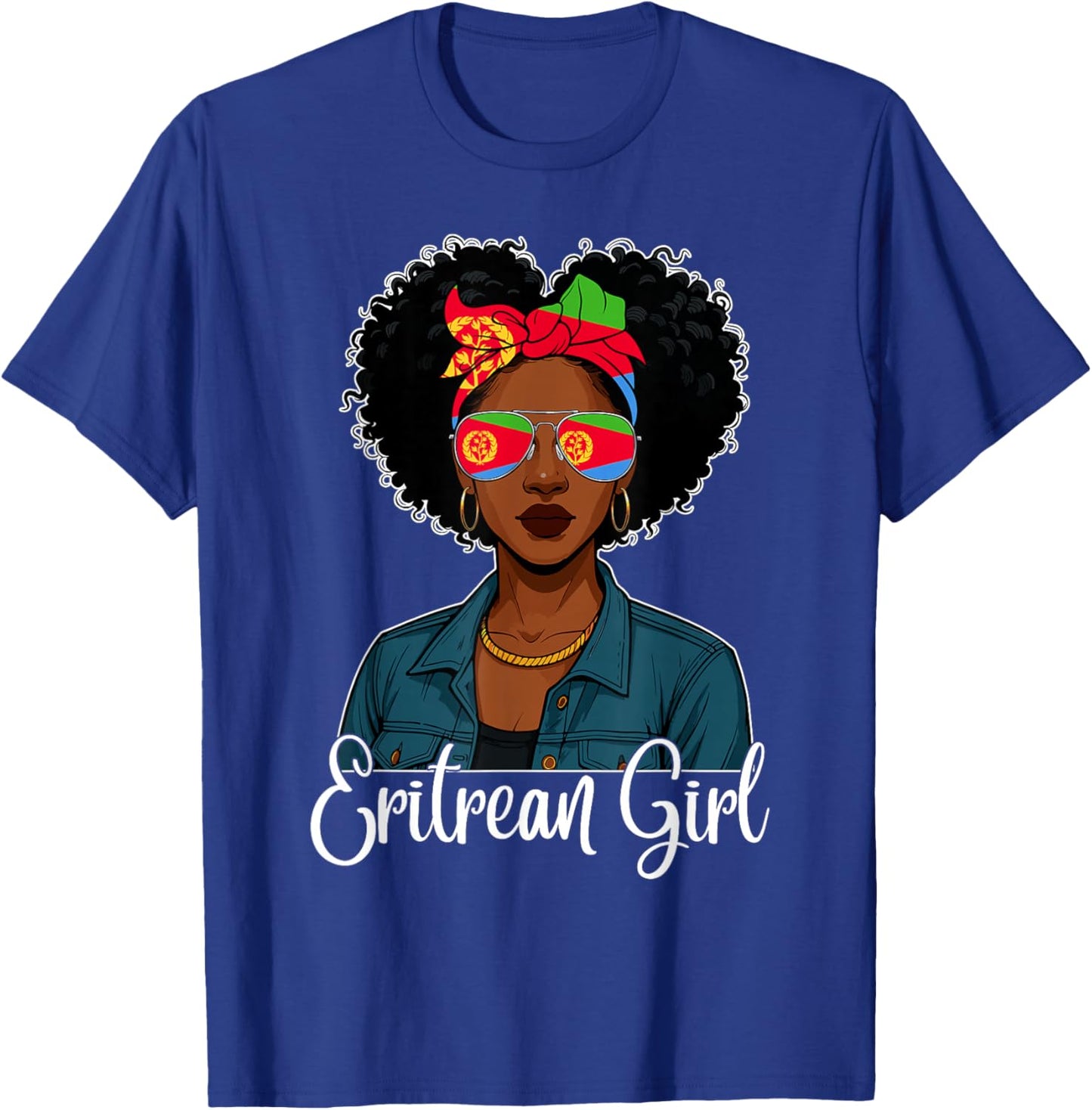 Eritrean Girl Black History Month Eritrea Flag Pride Girls T-Shirt - T-Shirt | Royal