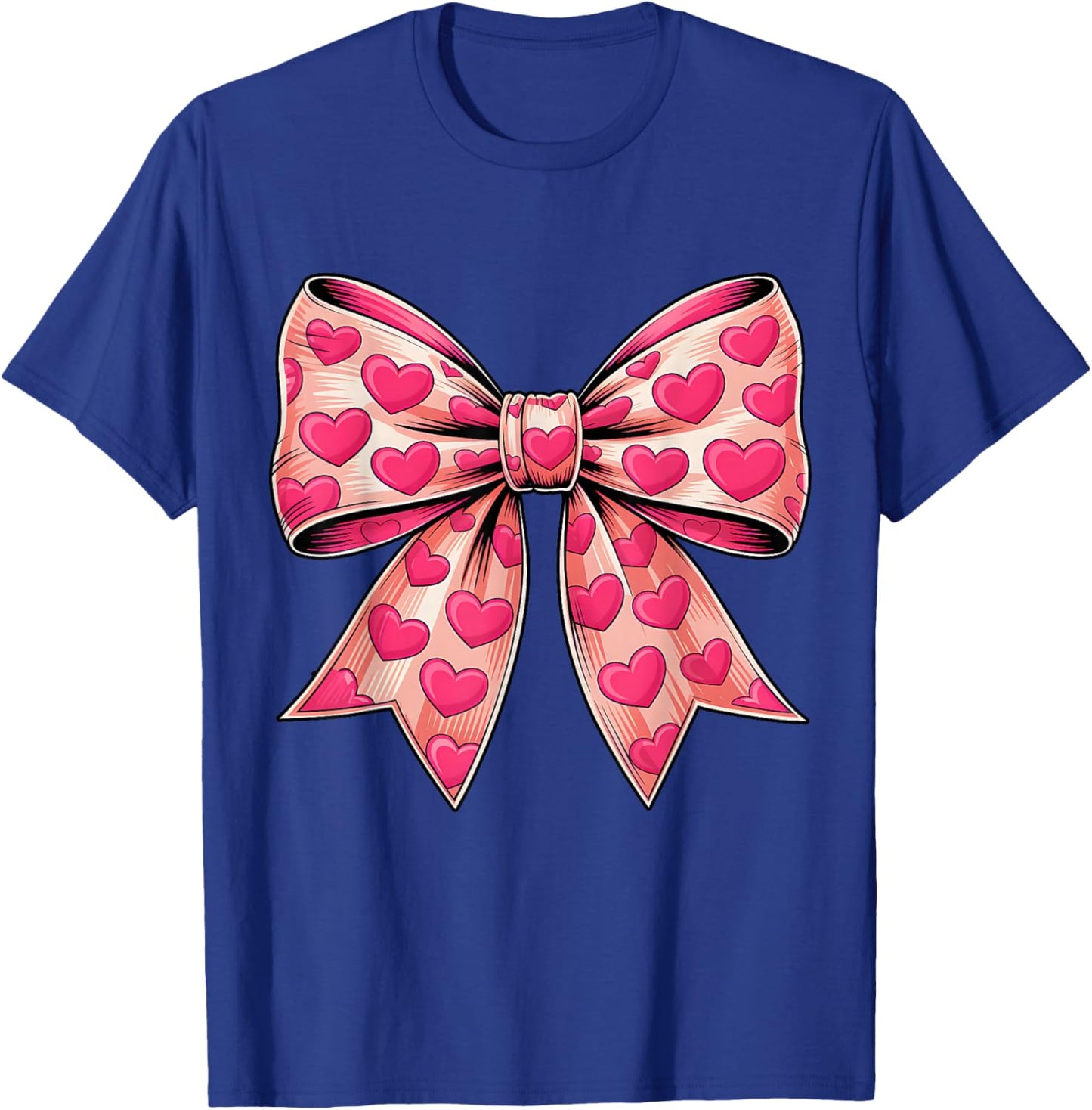 Pink Boquette Bow Happy Valentine Girls Kids T-Shirt - T-Shirt | Royal