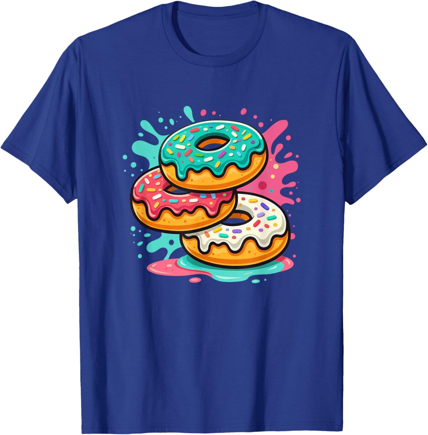 Colorful Donut for Kids who Loves Donuts for Donut Day Fans T-Shirt - T-Shirt | Royal