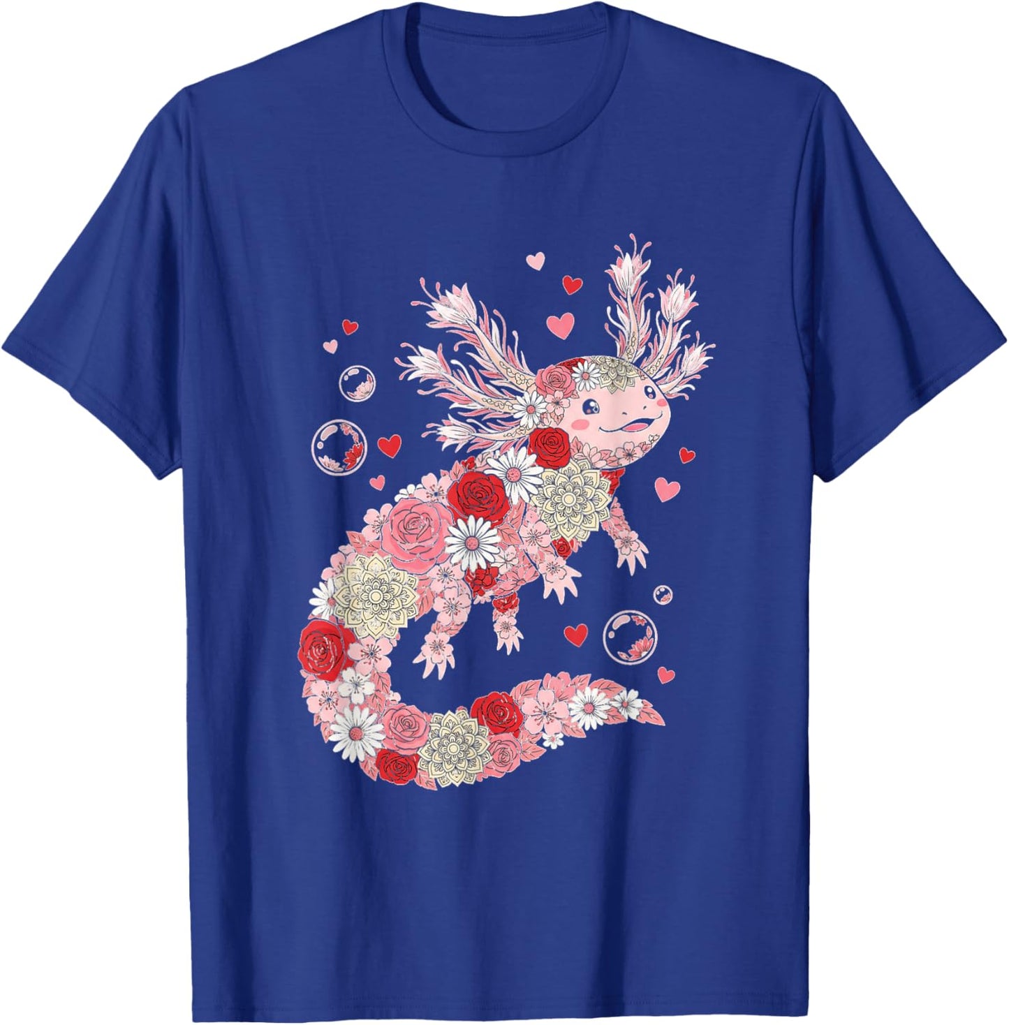 Love Axolotl Valentine Cute Axolotls Lover Valentines Day T-Shirt - T-Shirt | Royal
