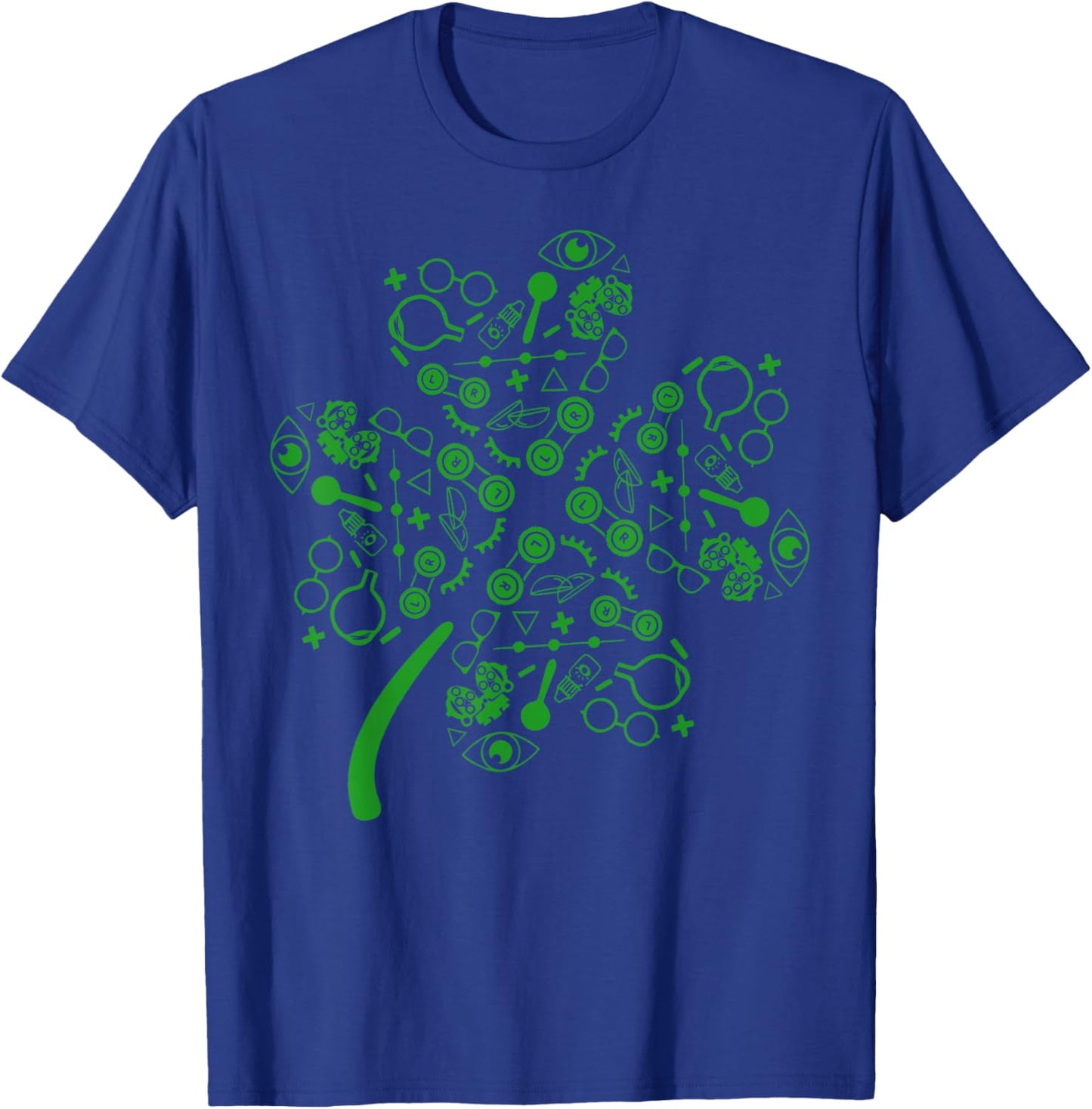 Optometry Symbols Shamrock Optometrist St Patrick's Day T-Shirt - T-Shirt | Royal