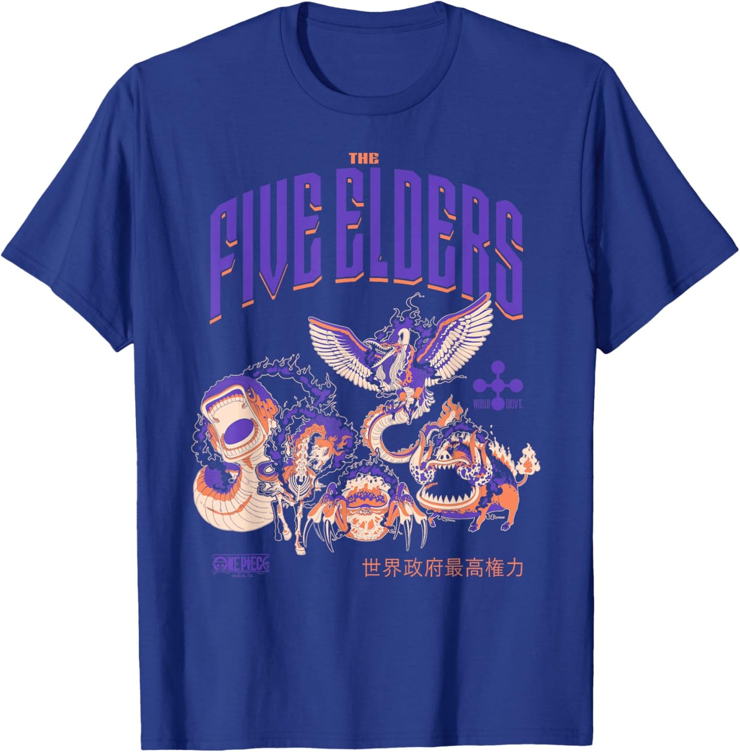 One Piece Anime The Five Elders Beast Form Celestial Dragons T-Shirt - T-Shirt | Royal