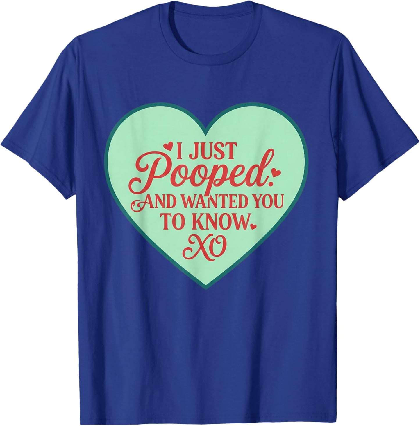 XO Funny Heart Saying Couple Matching T-Shirt - T-Shirt | Royal