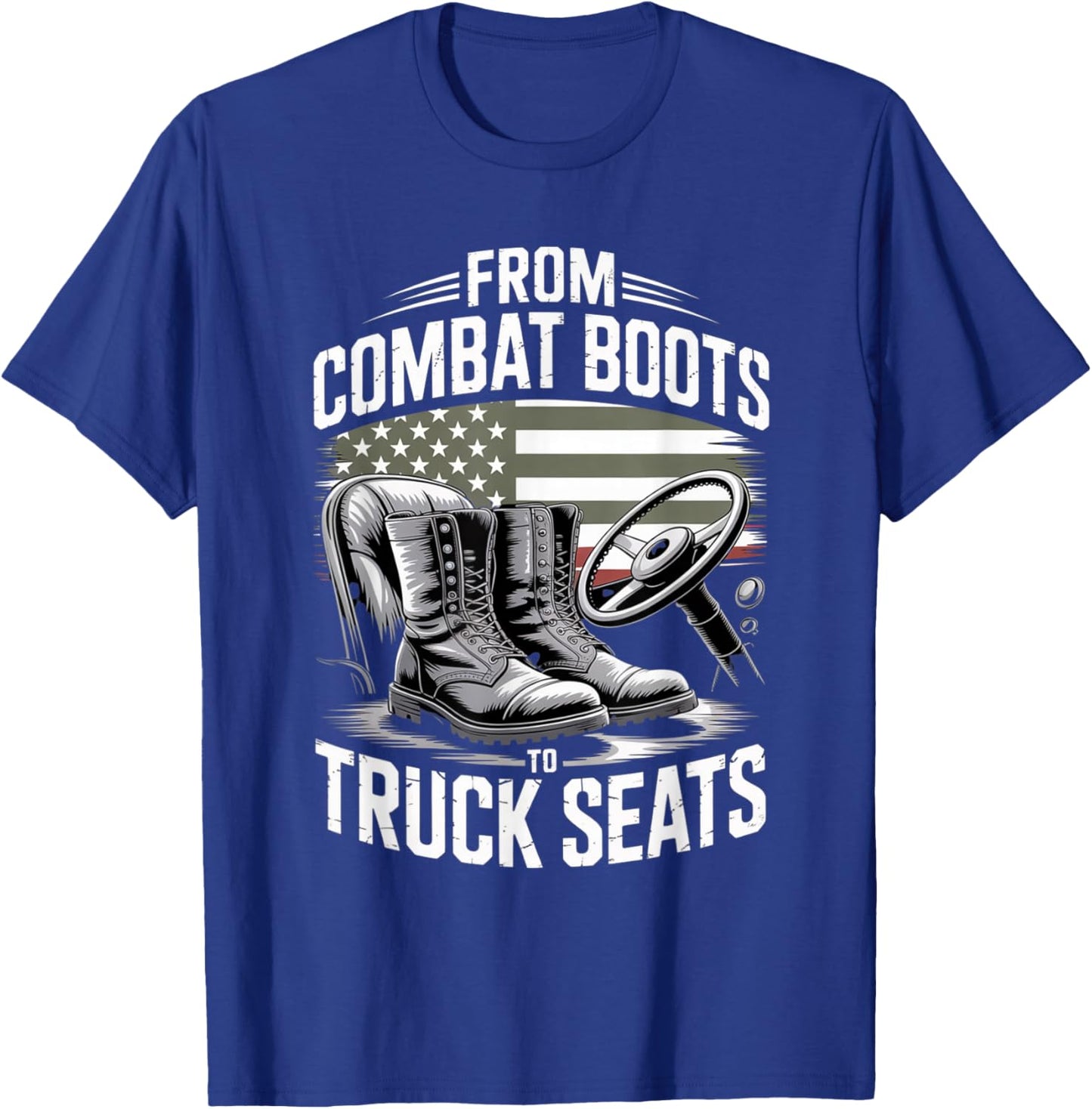 Truck Driver 18 Wheeler Semi Truck T-Shirt - T-Shirt | Royal