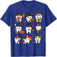 Cute Teeth Turkey Dentist Thanksgiving Fall Dental Assistant T-Shirt - T-Shirt | Royal
