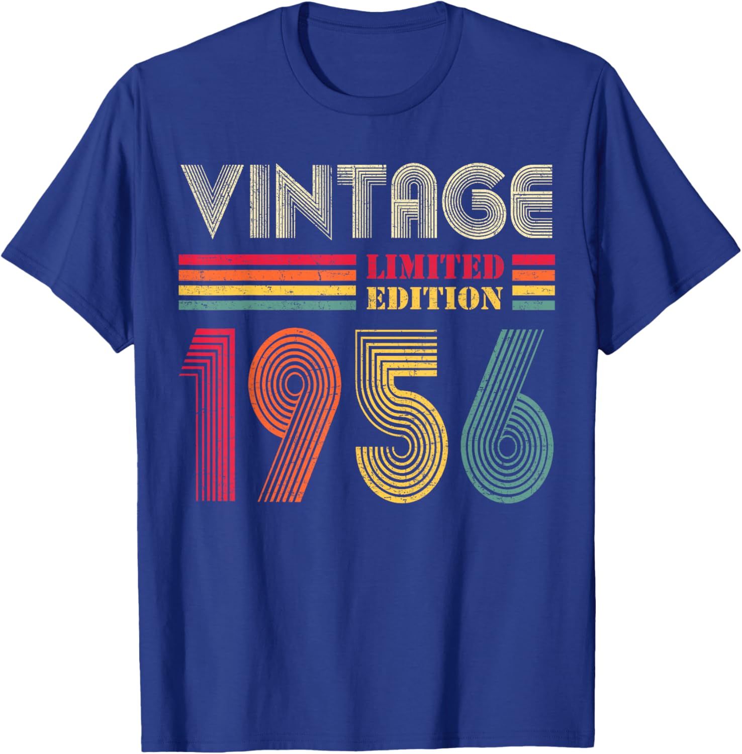 Vintage 1956 70th Birthday Gift Men Women 70 Years Old T-Shirt - T-Shirt | Royal