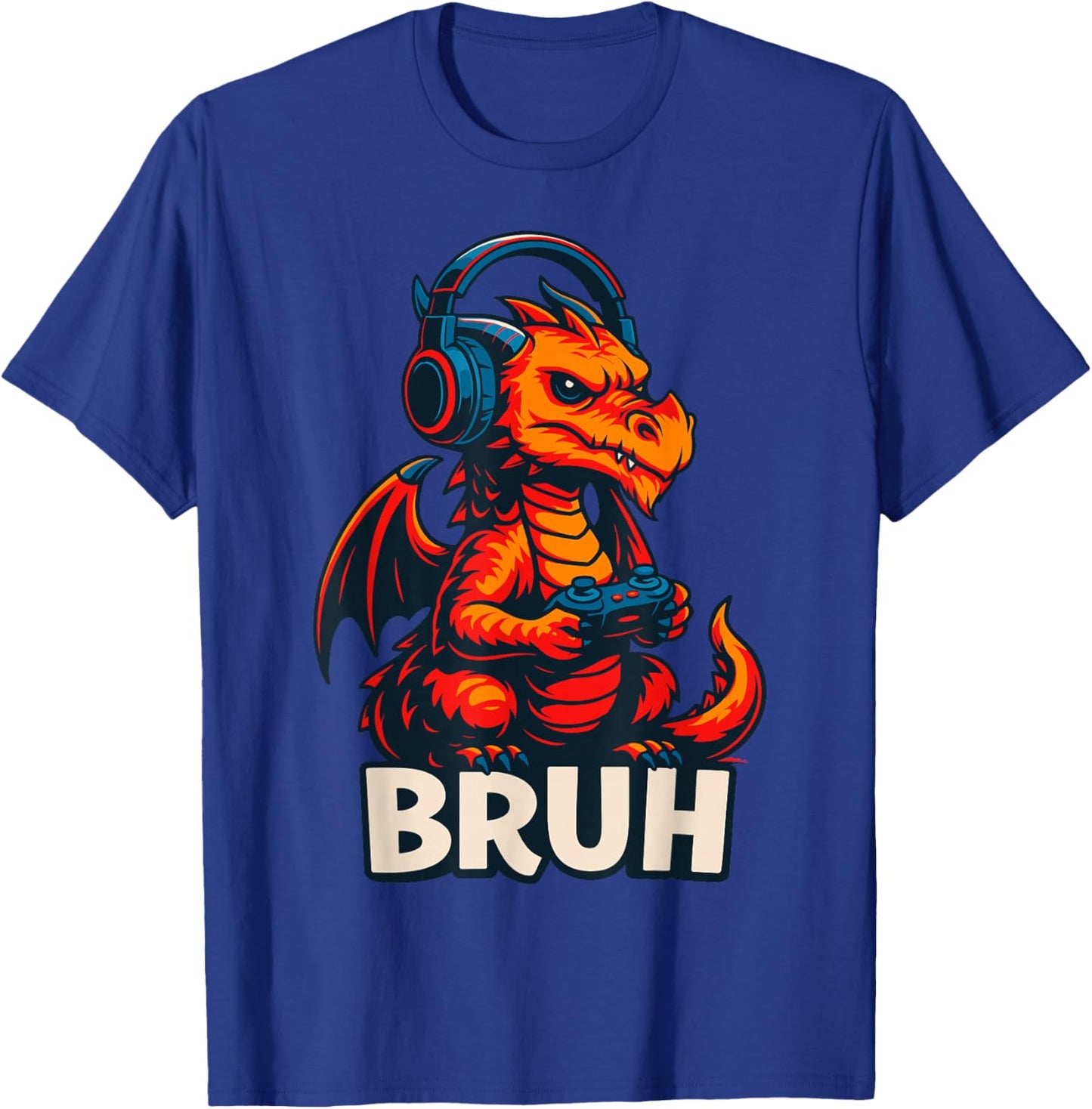 Gamer Dragon Gaming Bruh T-Shirt - T-Shirt | Royal