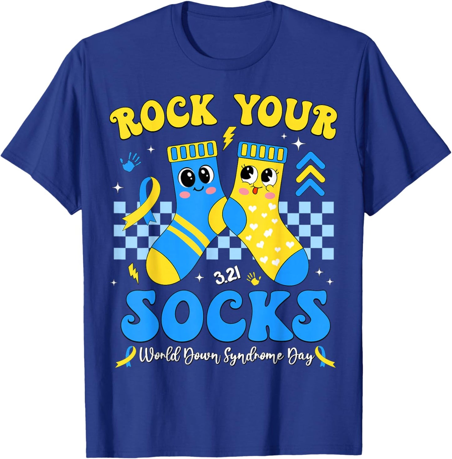 Rock Your Socks World Down Syndrome Day Awareness 3.21 Kids T-Shirt - T-Shirt | Royal