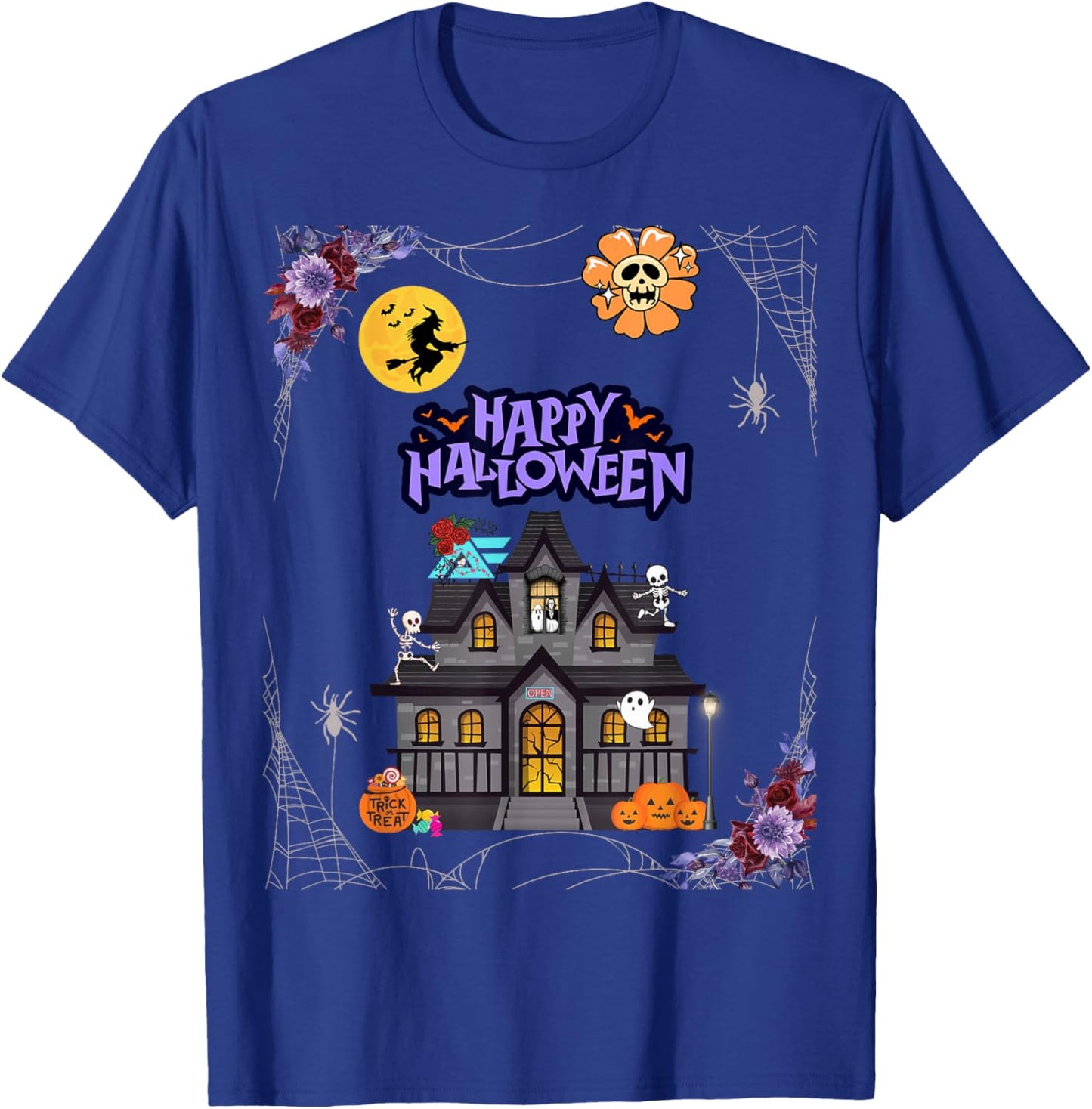 Trick-or-Treat Manor T-Shirt - T-Shirt | Royal