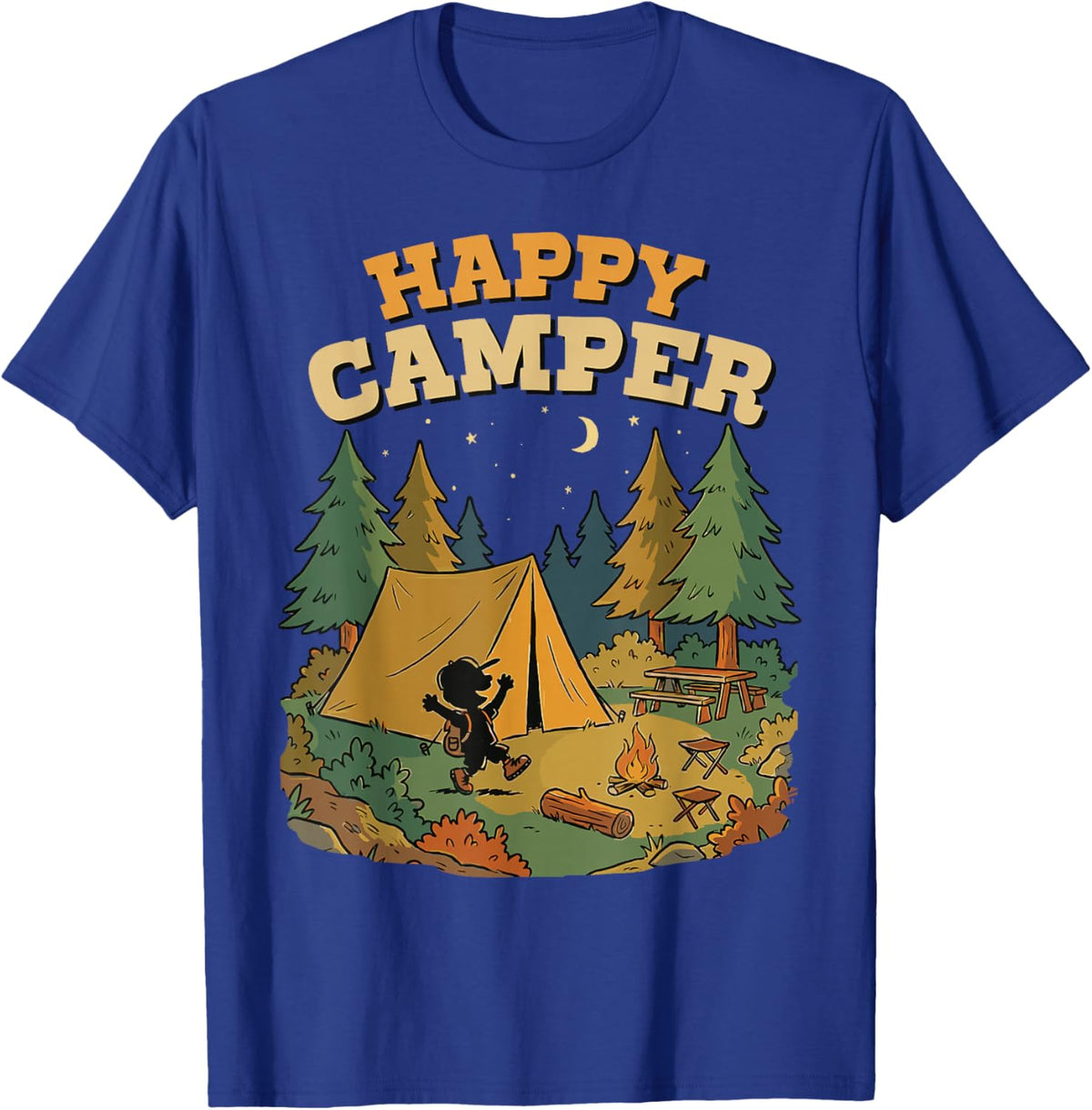 Happy Camper Camping for Boy T-Shirt - T-Shirt | Royal