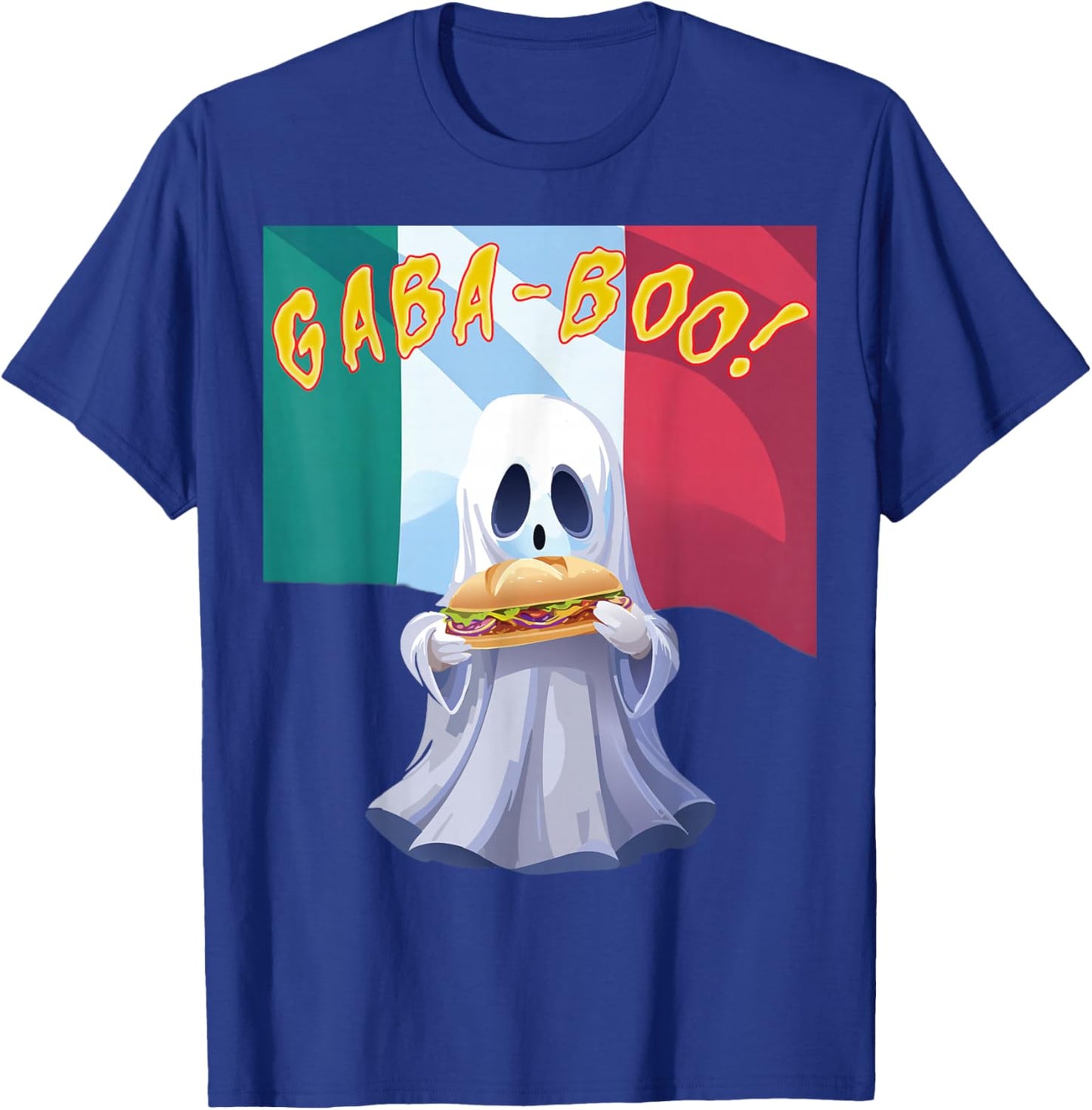 Funny Gabagool Gabaghoul GABA Boo Ghost Halloween T-Shirt - T-Shirt | Royal