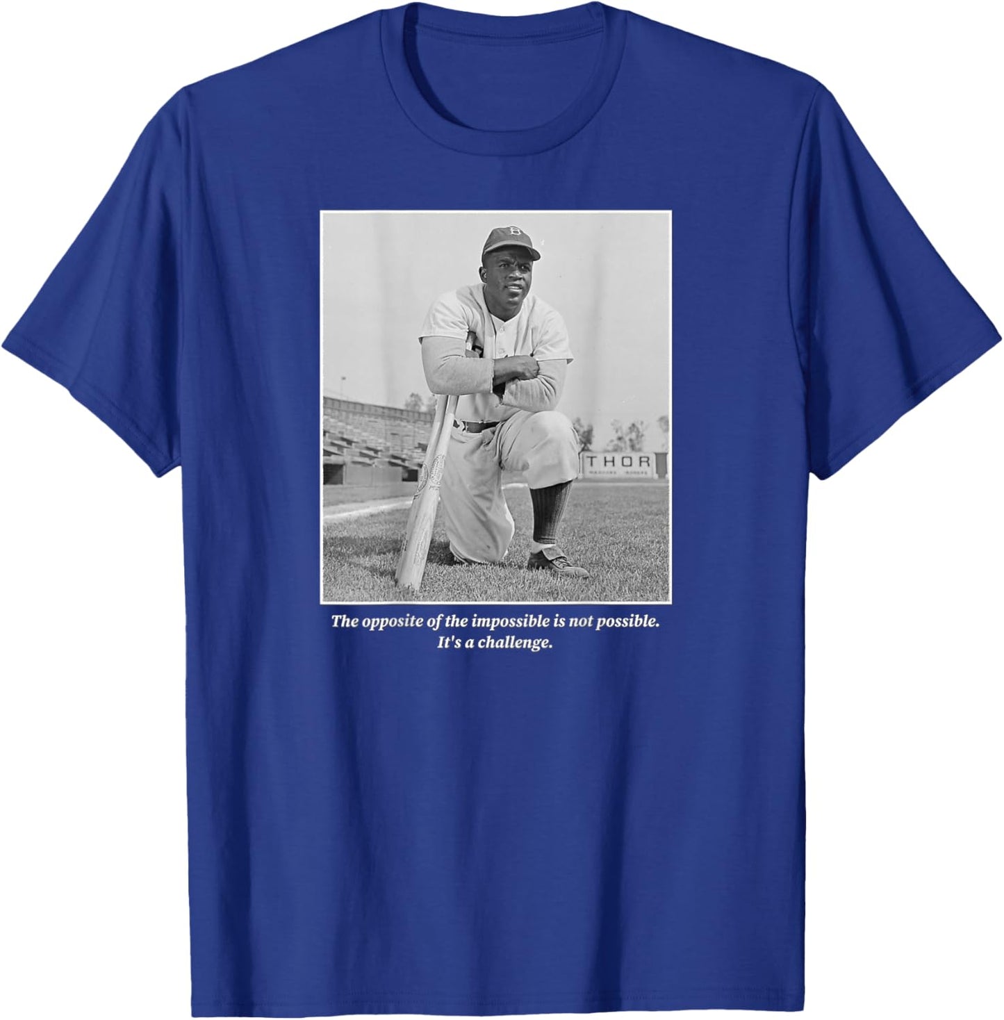 Jackie Robinson_005_Back Printed T-Shirt - T-Shirt | Royal