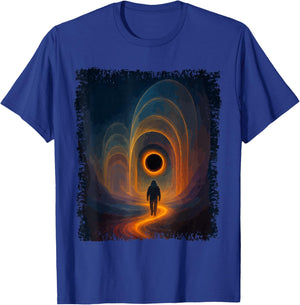 Black Hole Physics- Astrophysics Physic Graphic Astronaut T-Shirt - T-Shirt | Royal