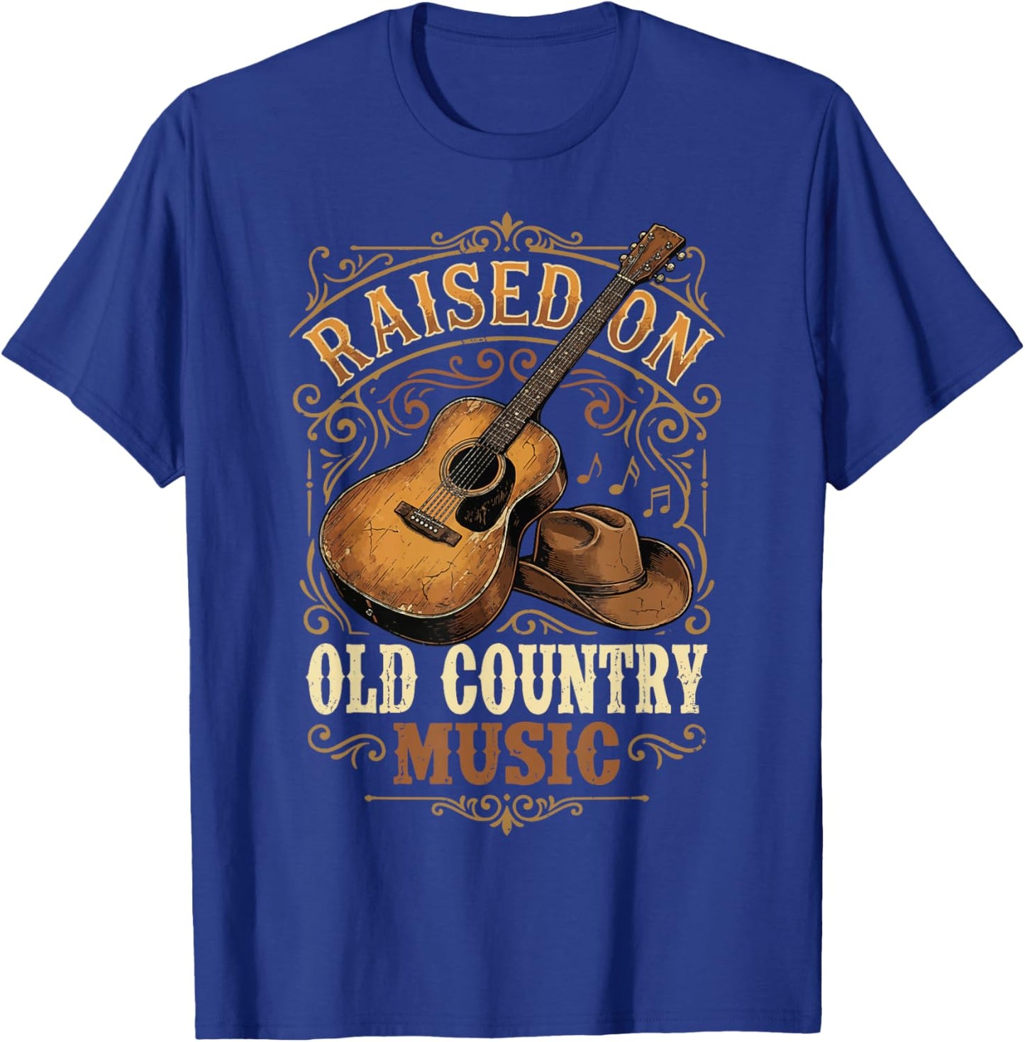 Raised On Old Country Music T-Shirt - T-Shirt | Royal