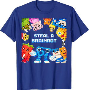 Steal A Brainrot Funny 67 Birthday Boy Meme Gifts for Kids T-Shirt - T-Shirt | Royal