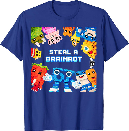 Steal A Brainrot Funny 67 Birthday Boy Meme Gifts for Kids T-Shirt - T-Shirt | Royal