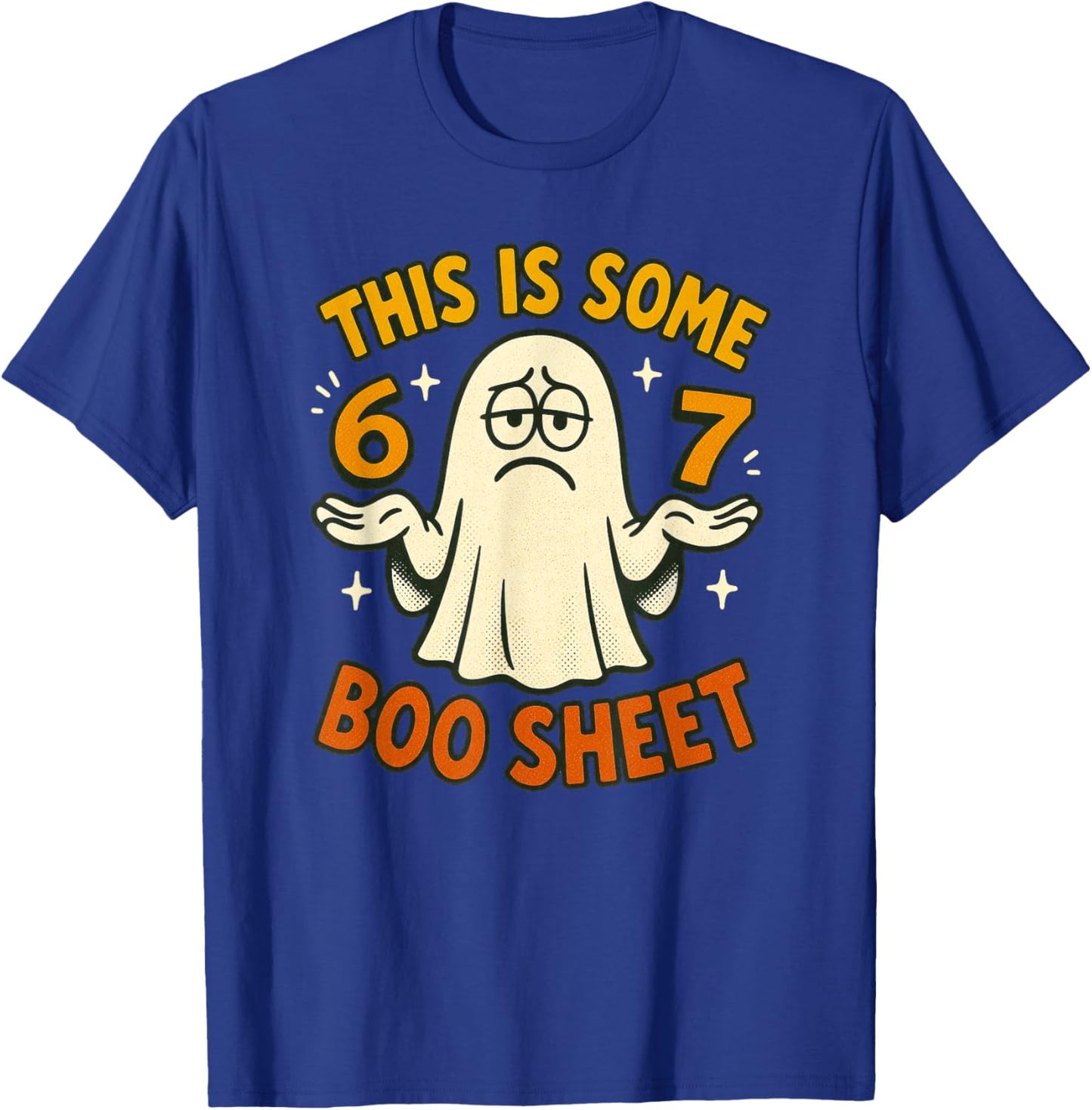 67 Meme Halloween Costume 6 7 Funny Boo Sheet Six Seven Teen T-Shirt - T-Shirt | Royal
