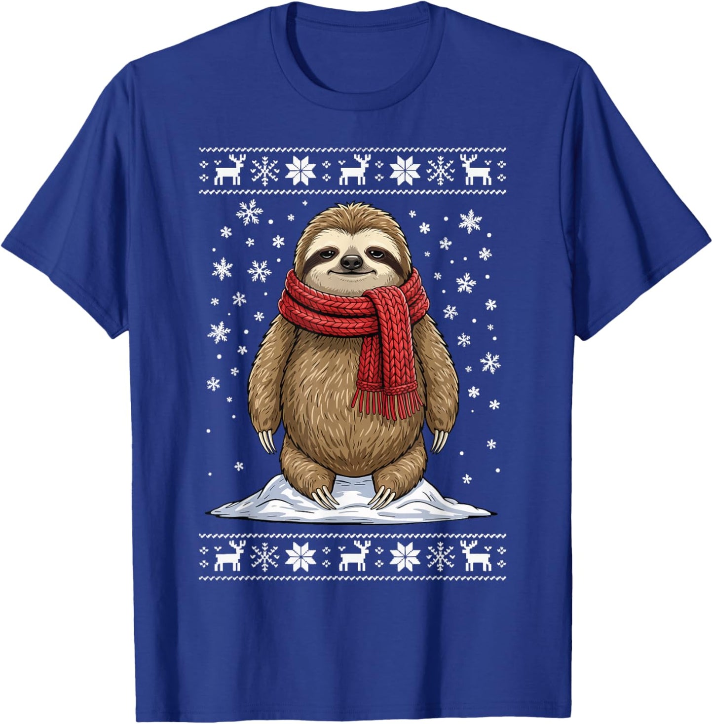 Sloth Ugly Christmas T-Shirt - T-Shirt | Royal
