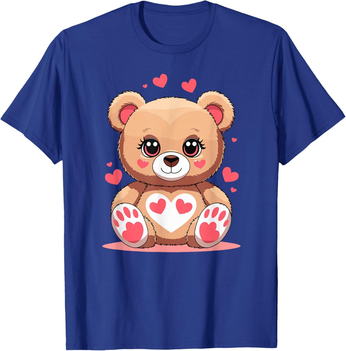 Adorable Teddy Bear with Hearts Romantic Valentine Love T-Shirt - T-Shirt | Royal
