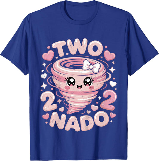Two Nado 2nd Birthday Funny 2 Year Old Girls Kids Toddler T-Shirt - T-Shirt | Royal