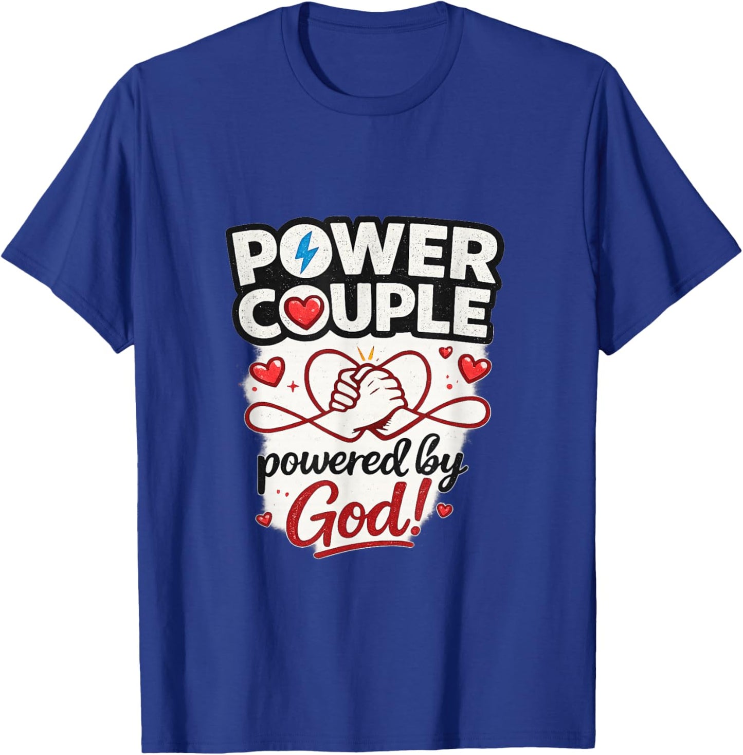 Christian Couples Matching Shirt Power Couple Valentines Day T-Shirt - T-Shirt | Royal