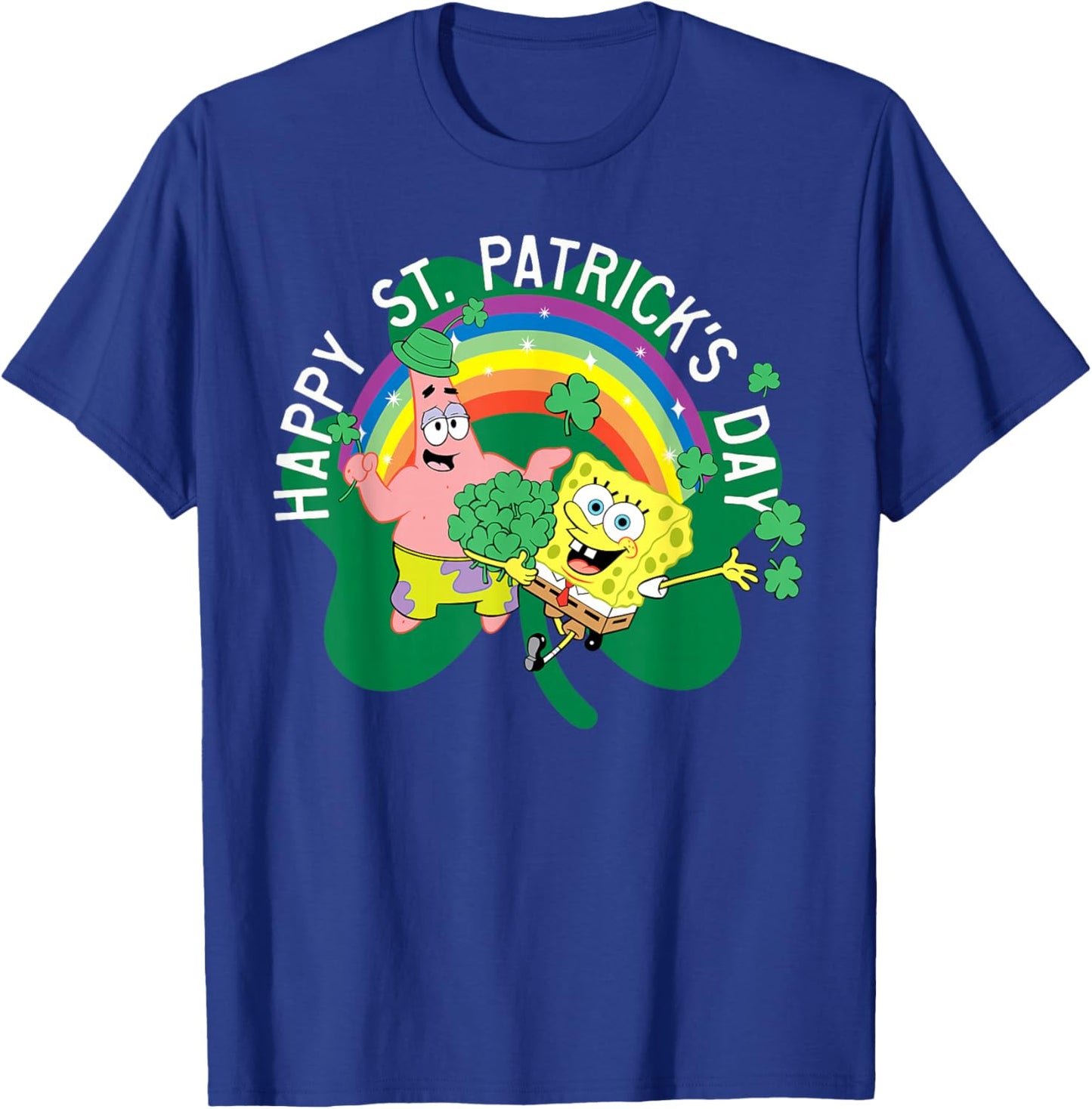 Spongebob Squarepants St. Patrick's Day Holiday Duo Portrait T-Shirt - T-Shirt | Royal
