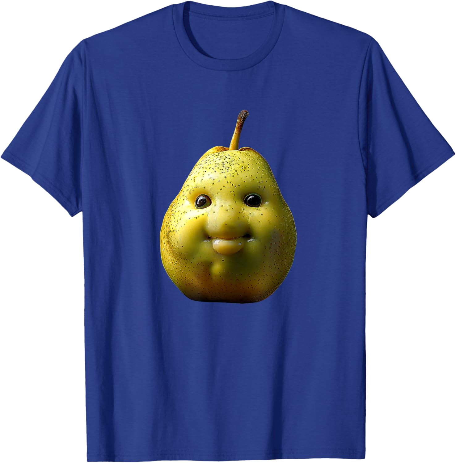 Niche AI Fruit Pear Gen-Z Funny Meme T-Shirt - T-Shirt | Royal