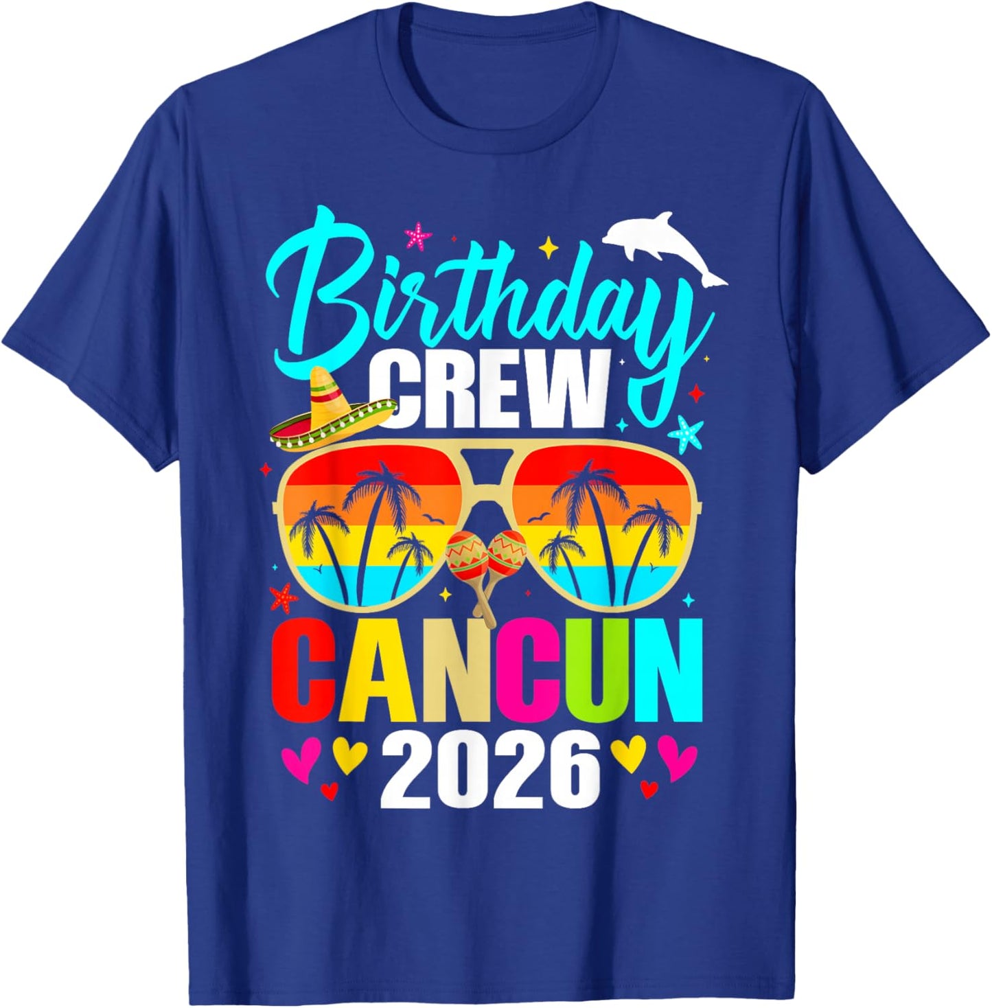 Mexico Cancun Birthday Boy Trip Vacation 2026 Matching Group T-Shirt - T-Shirt | Royal